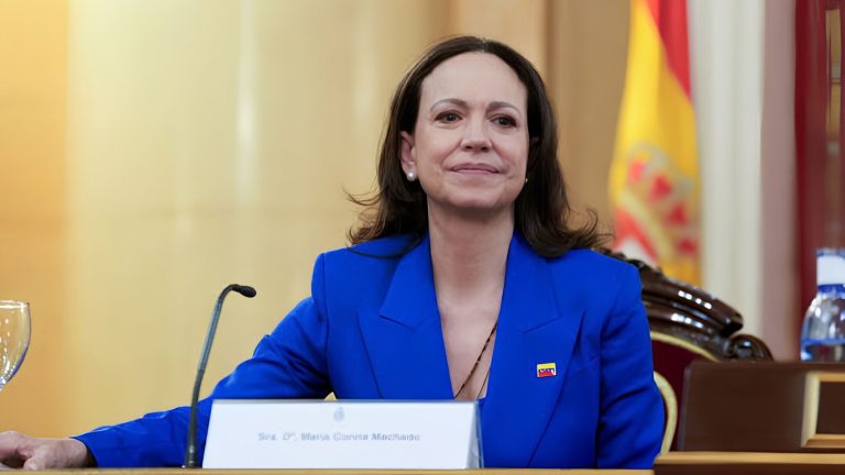 María Corina Machado, líder de la oposición venezolana y ganadora del premio Nobel de la Paz